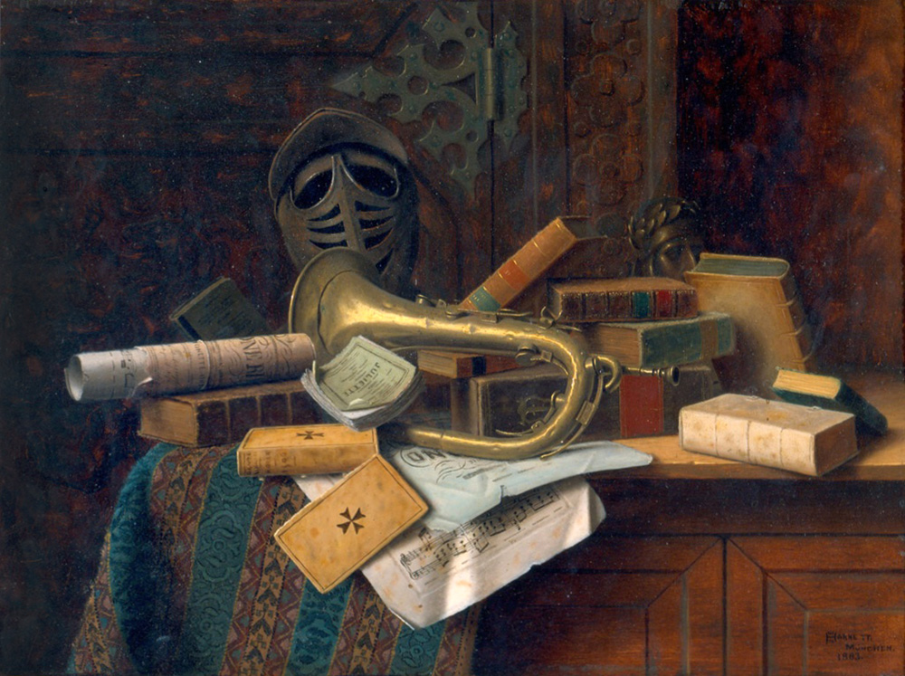 still life with bust of dante
